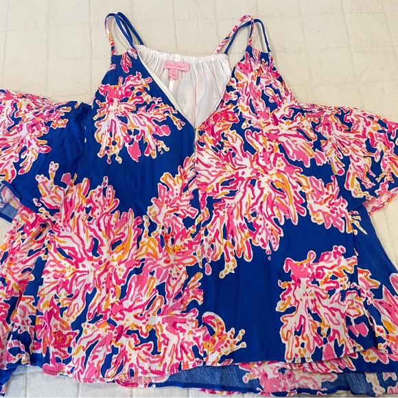 Lilly Pulitzer Bellamie Top in "Brilliant Blue It's Electric" - Picture 2 of 6